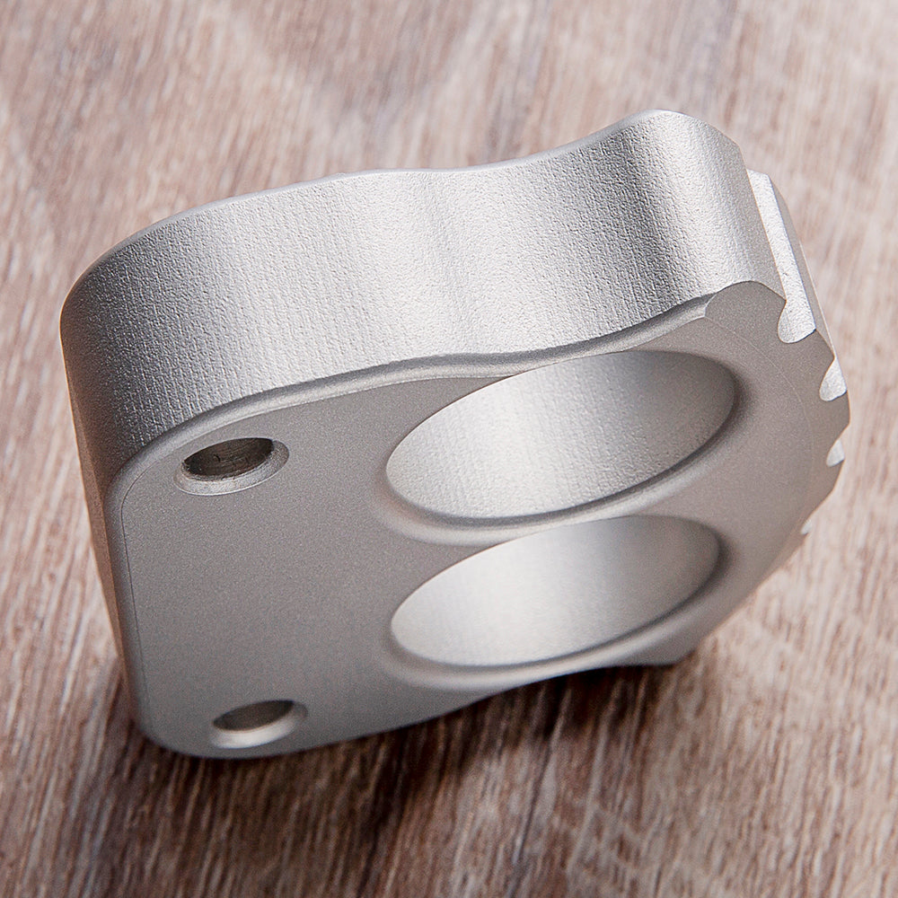 Afrankart DFK 2 Finger Brass Knuckles Ring Acier Inoxydable - Cakra EDC Gadgets