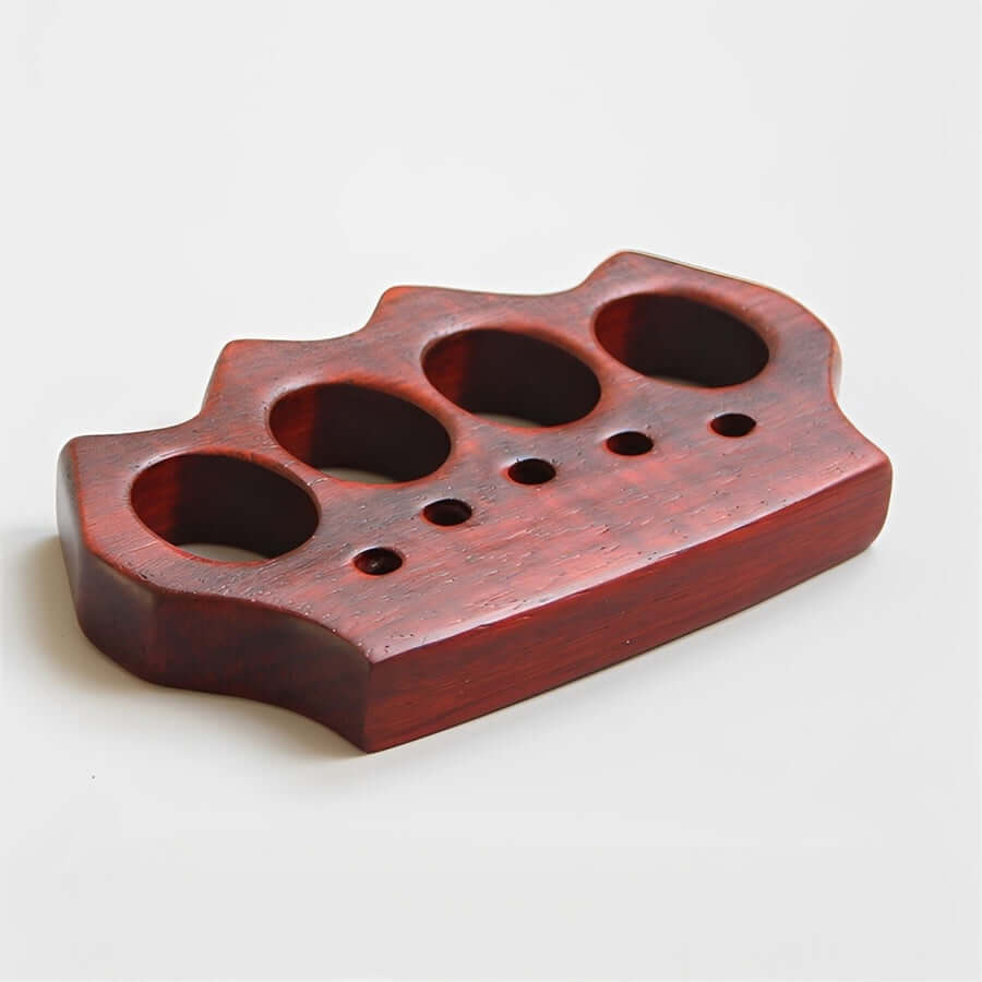 African Red Sandalwood Wooden Brass Knuckles