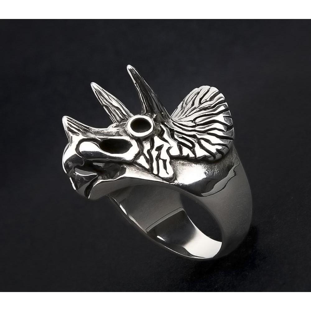 Triceratops Full Stainless Steel Spiked Self Defense Ring - Cakra EDC Gadgets