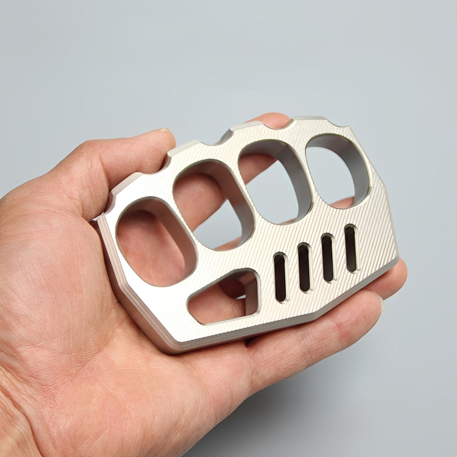 Striped Style Full Stainless Steel Everyday Carry Knuckles