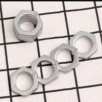 2022 Nouveaux Knucks pliants en acier inoxydable Hexagon Stone Wash