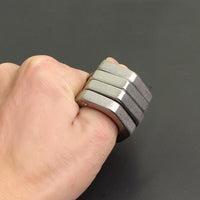 2022 Nouveaux Knucks pliants en acier inoxydable Hexagon Stone Wash