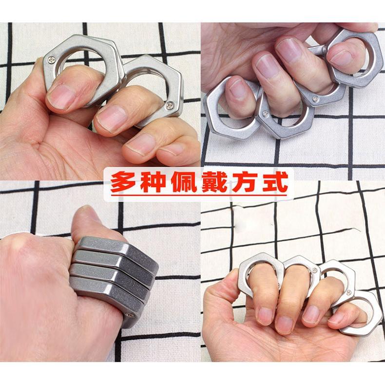 2022 New Hexagon Stone Wash Stainless Steel Folding Knucks