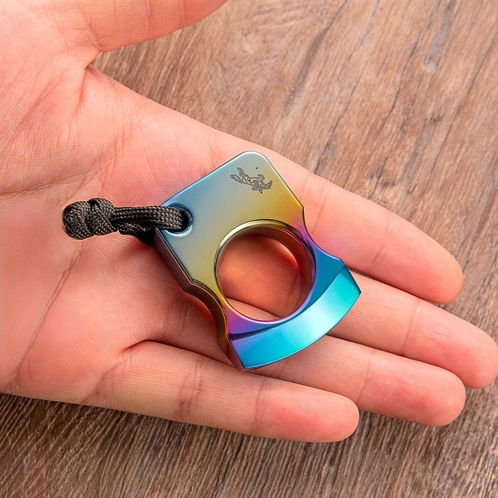 Colorized Titanium Alloy Single Finger Brass Knuckles