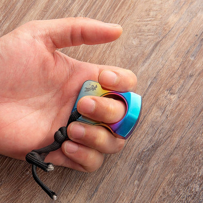 Colorized Titanium Alloy Single Finger Brass Knuckles