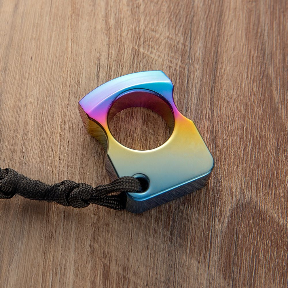 Colorized Titanium Alloy Single Finger Brass Knuckles
