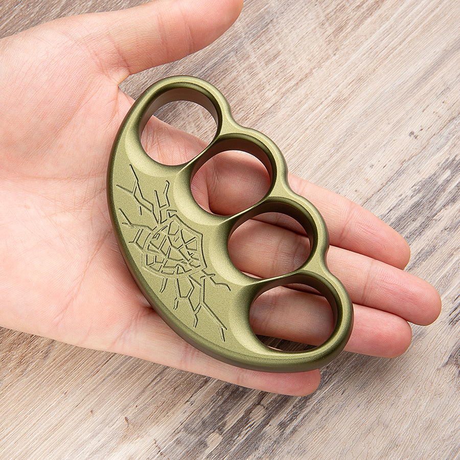 Green Lightning 6061 Aluminium Thick Brass Knuckles
