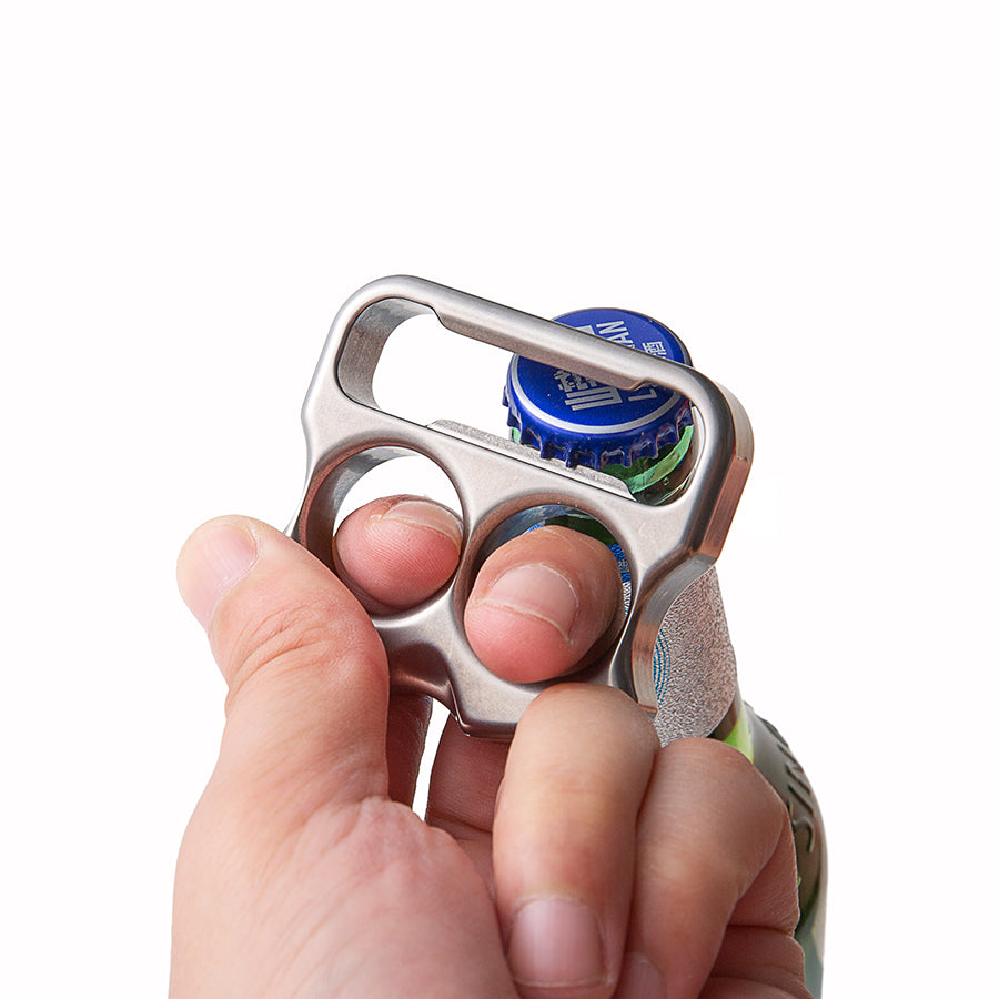 Titanium 2 Finger Knuckle Bottle Opener