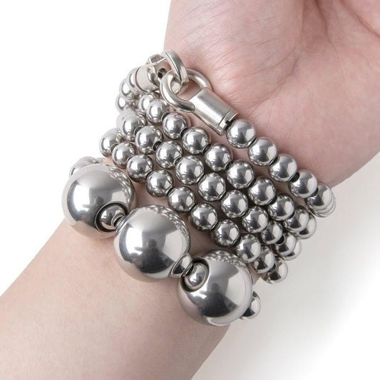 Acala Full Stainless Steel Self Defense Beads Bracelet