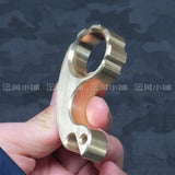 2019 Small Snail Real Brass One Finger Brass Knuckles