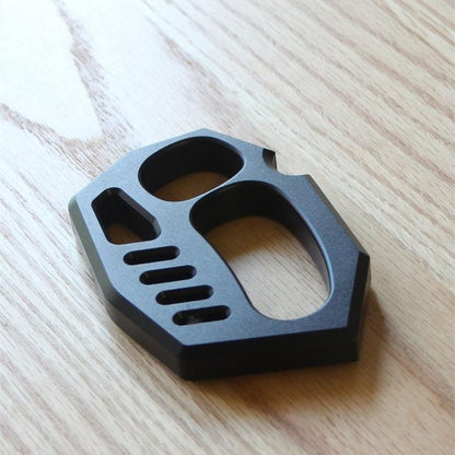 Fist Knuckles Lumière en alliage d'aluminium noir - Cakra EDC Gadgets 