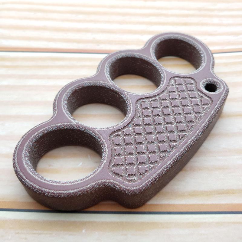 Non-Metal 4-Finger Brass Knuckles Duster Paperweight Self Defense - Ca –  Cakra EDC Gadgets