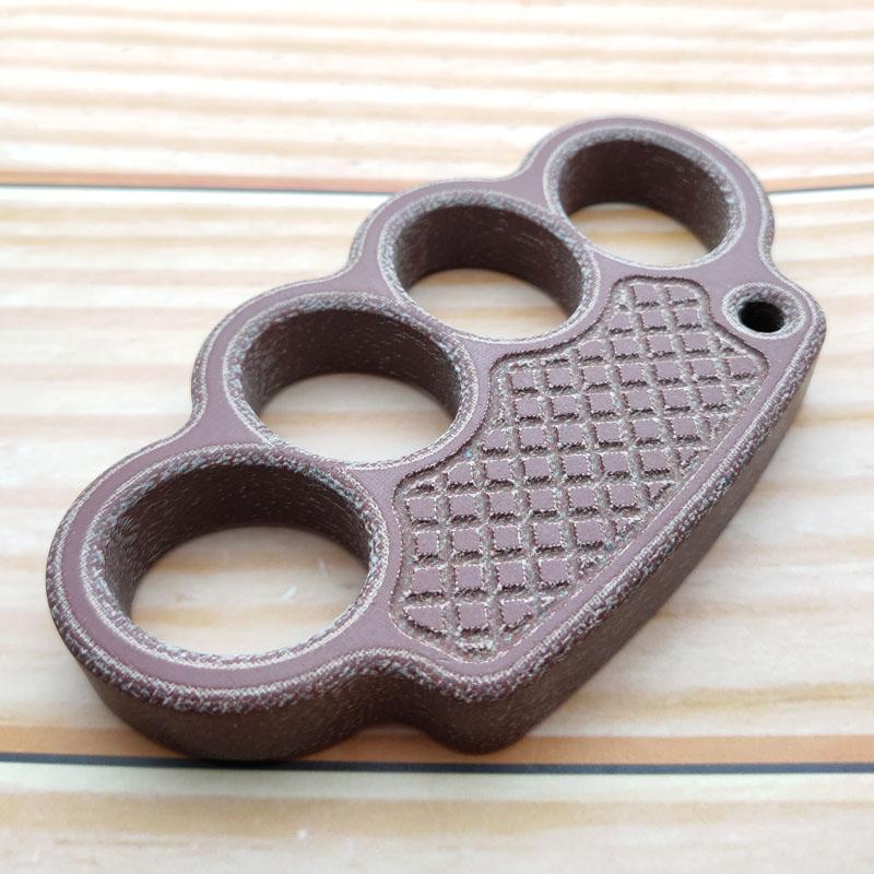 Non-Metal 4-Finger Brass Knuckles Duster Paperweight Self Defense