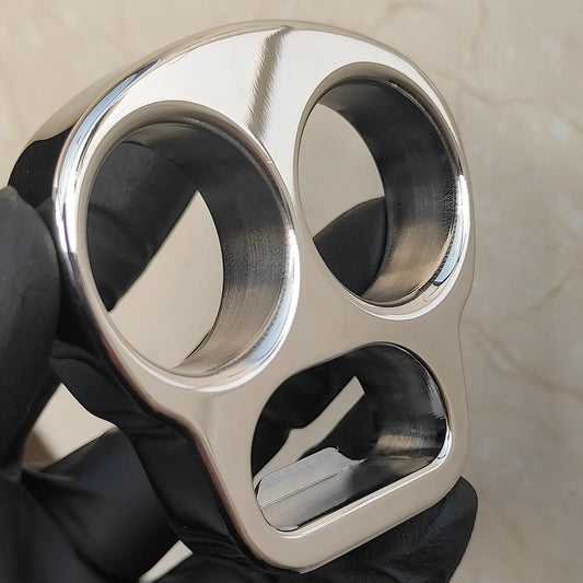 Stainless Steel Skull Brass Knuckles Bottle Opener - Cakra EDC Gadgets