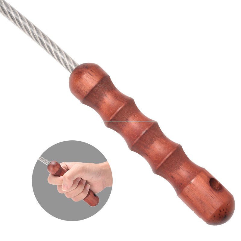 Wooden Handle Stinger Self Defense Whip Car Emergency Tool For Women - Cakra EDC Gadgets