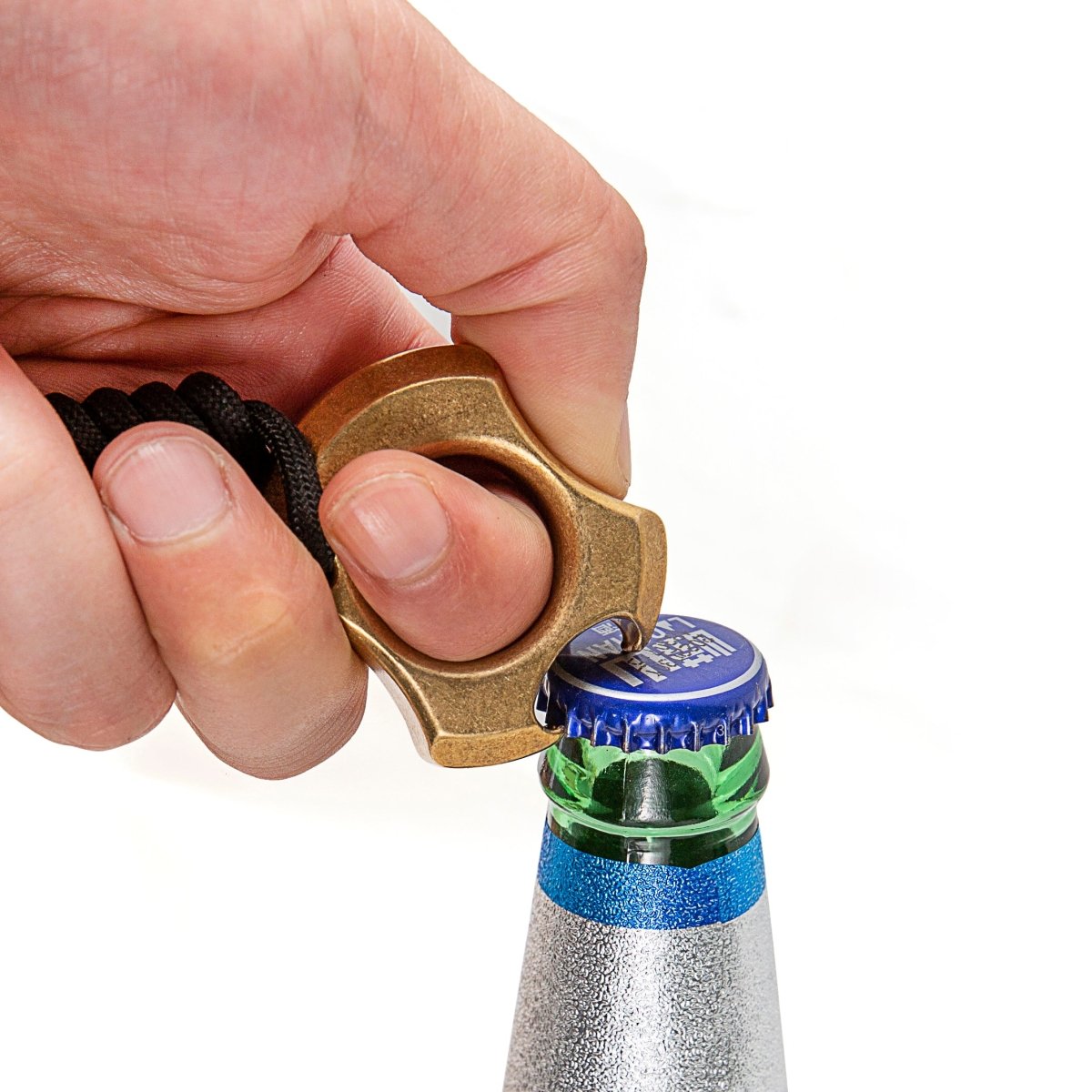 Full Brass Wasteland Style Stonewash Bottle Opener Brass Knuckles - Cakra EDC Gadgets