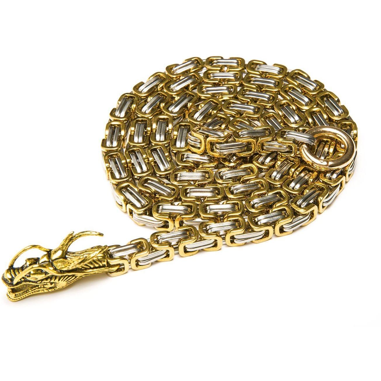 Golden Dragon Full Stainless Steel Self Defense Chain - Cakra EDC Gadgets