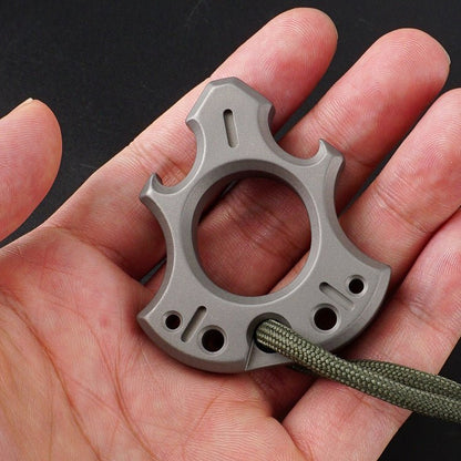 Titanium Alloy Wasteland Style One Finger Knuckle Duster - Cakra EDC Gadgets