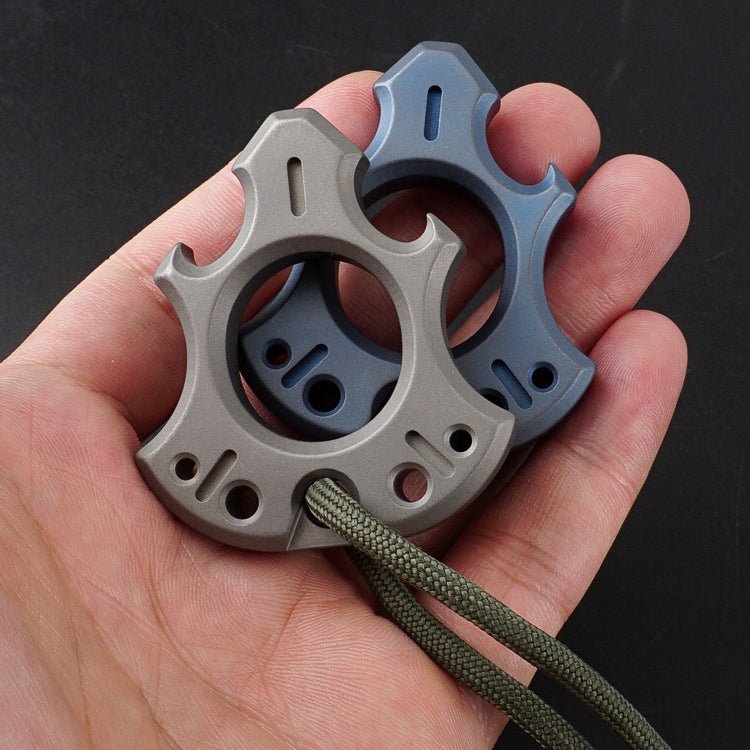 Titanium Alloy Wasteland Style One Finger Knuckle Duster - Cakra EDC Gadgets