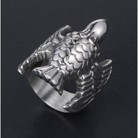 Silver Eagle Full Stainless Steel Self Defense Ring Jewelry - Cakra EDC Gadgets