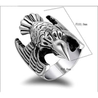 Silver Eagle Full Stainless Steel Self Defense Ring Jewelry - Cakra EDC Gadgets