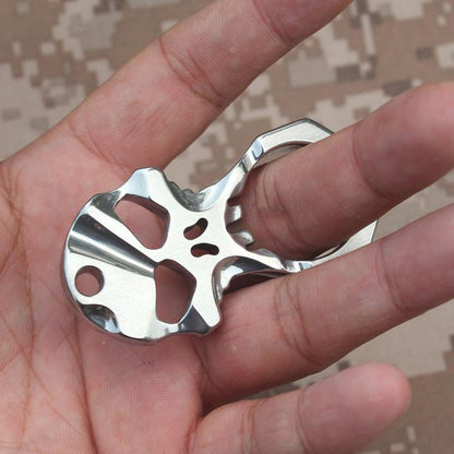 Skull 9R18MOV Stainless Steel Self Defense Keychain Tool - Cakra EDC Gadgets