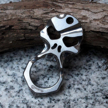 Skull 9R18MOV Stainless Steel Self Defense Keychain Tool - Cakra EDC Gadgets