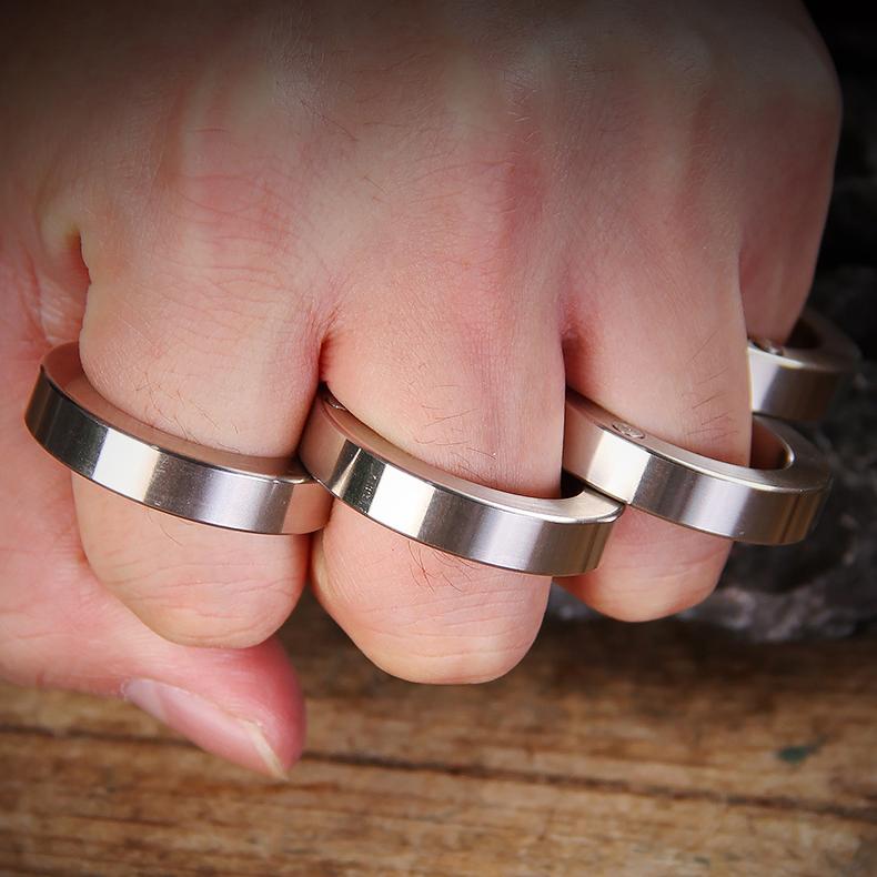 Zinc Alloy Folding Brass Knuckles Self Defense Tools For Women - Cakra EDC Gadgets