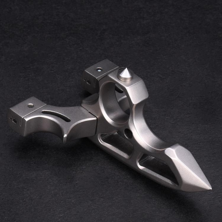 Spiked Brass Knuckles Ring Slingshot 404c Stainless Steel 3 In 1