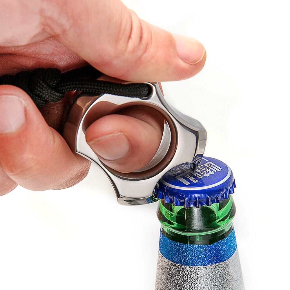 TC21 Titanium Self Defense Ring Bottle Opener - Cakra EDC Gadgets