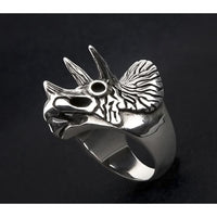 Triceratops Full Stainless Steel Spiked Self Defense Ring - Cakra EDC Gadgets
