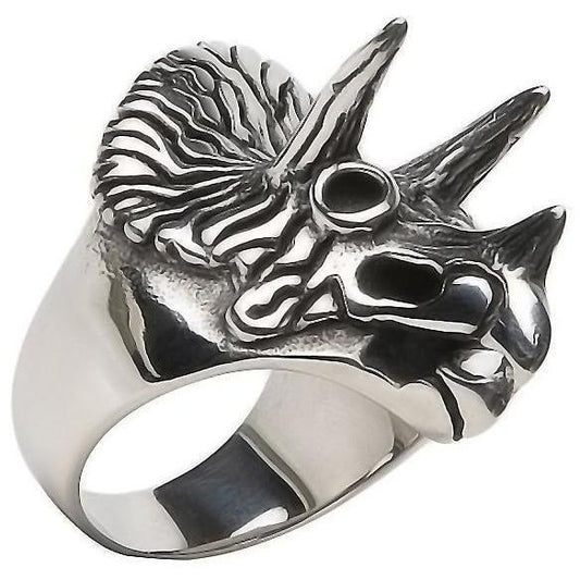 Triceratops Full Stainless Steel Spiked Self Defense Ring - Cakra EDC Gadgets
