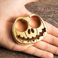 Full Brass Pumpkin Face Two Finger Brass Knuckles - Cakra EDC Gadgets