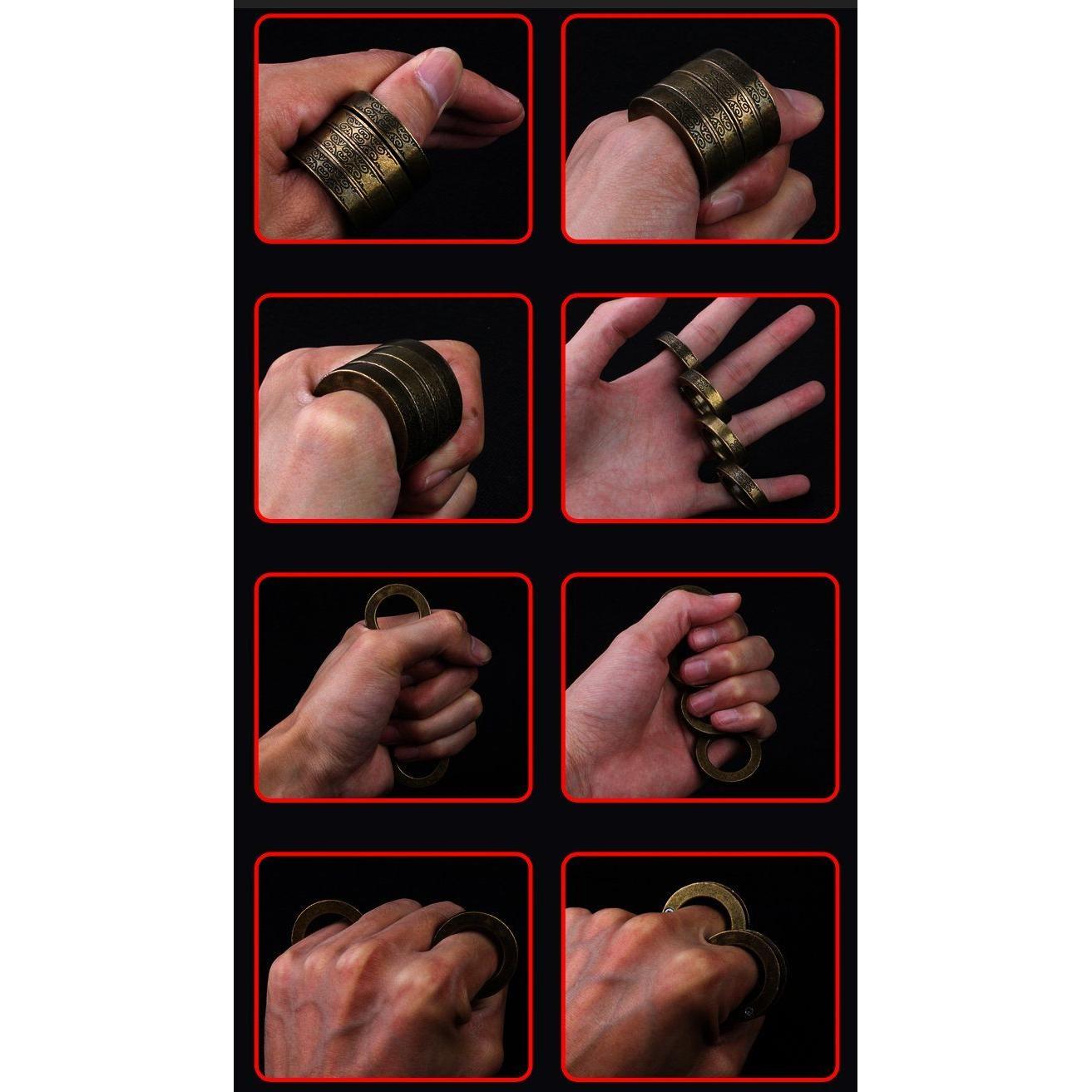 Zinc Alloy Folding Brass Knuckles Self Defense Tools For Women - Cakra EDC Gadgets